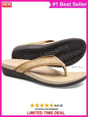 Orthotic Flip Flops Arch Support Comfortable Walking Sandals